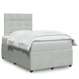 Maison Chic Box spring postelja - Vzmetna postelja z vzmetnico svetlo siva 120x190 cm žamet SL23425, (21891511) | Shoptok.si