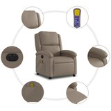  Električni masažni naslonjač od umjetne kože boja cappuccina | shoptok.hr