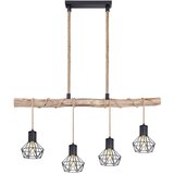 Globo viseča svetilka priska (4 x 60 w, črne barve, višina: 120 cm) | Shoptok.si