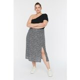 Trendyol Curve Black Slit Woven Skirt Cene
