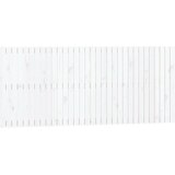 Maison Chic stensko posteljno vzglavje - vzglavna omarica - nočna omarica belo 204x3x90 cm trdna borovina, (21706983) | Shoptok.si