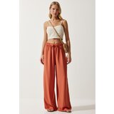  Women's Peach Flowy Knitted Palazzo Trousers | ePonuda.com