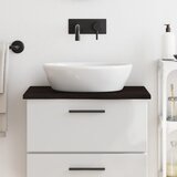 vidaXL Kupaonska radna ploča tamnosmeđa 60x50x2 cm tretirano drvo | shoptok.hr