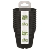 Komplet cvetličnih lončkov Elho Green Basics (10-delni, premer: 7,5 cm, plastičen, črn)