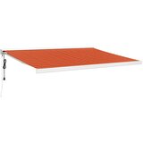 Tenda na uvlačenje narančasto-smeđa 4 x 3 m tkanina i aluminij | Eponuda.com