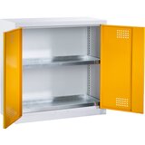 eurokraft basic Omara za kemikalije in za okolju prijazno skladiščenje, višina 900 mm, 1 koritasta polica, 1 talna prestrezna kadica | Shoptok.si