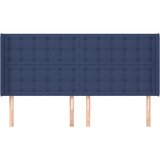  Uzglavlje s ušima plavo 183x16x118/128 cm od tkanine | shoptok.hr