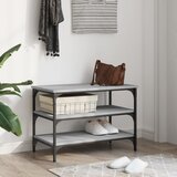  Klupa za cipele siva boja hrasta 70x38,5x49cm konstruirano drvo | shoptok.hr