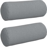 vidaXL valjkasti jastučići 2 pcs svijetlo siva Ø 15 x 40 cm tkanina | shoptok.hr