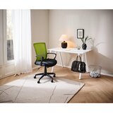 CARRYHOME pisalna miza kovina, leseni material bela | Shoptok.si