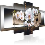  Slika - Orchid and zen garden - brown 100x50 Cijene