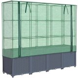  Povišena gredica s pokrovom za staklenik 160 x 40 x 153 cm | shoptok.hr