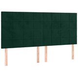  LED uzglavlje tamnozeleno 200x5x118/128 cm baršunasto | shoptok.hr