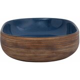 Nadgradni umivaonik smeđe-plavi ovalni 59x40x14 cm keramički | shoptok.hr