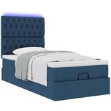  Otomanski okvir kreveta s madraca plavi 90x200cm od tkanine | shoptok.hr