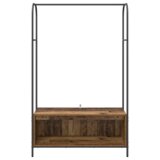 vidaXL Stojalo za oblačila s policami star les 100x44x160 cm | Shoptok.si