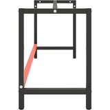 vidaXL Okvir za delovno mizo mat črn in mat rdeč 180x57x79 cm kovinski | Shoptok.si