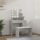  Komplet toaletnih mizic z LED lučkami betonsko siv konstr. les, (20712882) | Shoptok.si