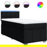 Maison Chic Box spring postelja - Vzmetna postelja z vzmetnico črna 100x200 cm blago SL18085, (21885087) | Shoptok.si