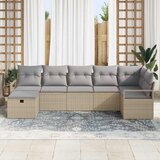  Set sofe 7 kom. Bež i svijetlo siva poliratan 287 x 122 x 85 cm | shoptok.hr