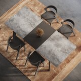 TemaHome Črna raztegljiva jedilna miza z mizno ploščo v betonskem dekorju 100x180 cm Shadow – | Shoptok.si
