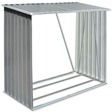 vidaXL Vrtna lopa za drva pocinkano jeklo 163x83x154 cm sive barve, (20722731) Cene
