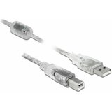 Delock kabel usb a-b 1m dvojno oklopljen transparent 83892 | Shoptok.si