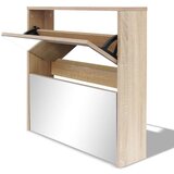 vidaXL ormarić za cipele s ogledalom boja hrastovine 63x17x67 cm | shoptok.hr