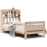 vidaXL Knjižna postelja brez vzmetnice bela 75x190 cm trdna borovina | Shoptok.si