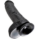 King Cock 10 dildo s testisi (25 cm) - črn Cene