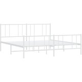  Metalni okvir kreveta uzglavlje i podnožje bijeli 180x200 cm | Eponuda.com