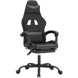 vidaXL Vrtljiv gaming stol z oporo za noge črno umetno usnje, (21377744) Cene