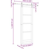 vidaXL klizna vrata s setom hardvera 'ORKDAL'73.5x211 cm | shoptok.hr