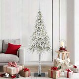 vidaXL Božično drevo med 300 LED z stojalom Bela 180 cm PE in jeklo | Shoptok.si