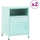  Nočne omarice 2 kosa mint zeleni 35x35x51 cm jeklo Cene