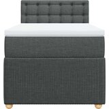 vidaXL Okvir kreveta s oprugama i madrac tamnosivi 80x200cm od tkanine | shoptok.hr