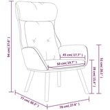  Stolica za opuštanje od tkanine crna | shoptok.hr