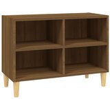 TV ormarić s nogama od masivnog drva 69,5x30x50 cm boja hrasta | shoptok.hr
