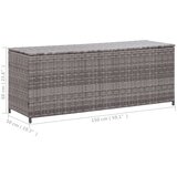 Poli Vrtna kutija za pohranu siva 150 x 50 x 60 cm od poliratana | shoptok.hr