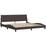 vidaXL Posteljni okvir brez vzmetnice temno rjav 200x200 cm blago, (21670761) | Shoptok.si