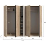 MID.YOU OMARA S KLASIČNIMI VRATI, hrast sonoma, kašmir | Shoptok.si