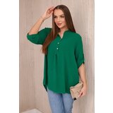 Kesi Blouse with a longer back green Cijene