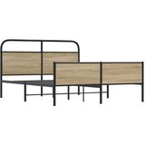  Metalni okvir kreveta bez madraca boja hrasta 160x200 cm | shoptok.hr