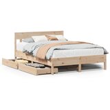 Maison Chic Posteljni okvir - Dvoposteljna postelja - Zakonska postelja brez vzmetnice 120x190 cm trdna borovina-J10448, (21760862) | Shoptok.si