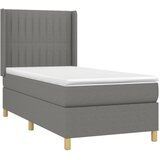  box spring s madracem LED tamnosivi 90x190 cm tkanina | shoptok.hr