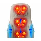 Medivon OLYMPIA masažna blazina, profesionalna, 3D SHIATSU / VIBRACIJSKA masaža, sproščanje / raztezanje / regeneracija, večconska globoka masaža, 8 masažnih glav, funkcija gretja, 60W, daljinec - - Bonajo | Shoptok.si