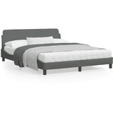 vidaXL Posteljni okvir z vzglavjem temno siv 160x200 cm blago Cene
