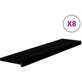  Gazišta stepenice 8 kom tamnosmeđi 110x30x2 cm masivna hrast | shoptok.hr