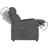  Stol s funkcijo vstajanja temno sivo blago, (20701280) | Shoptok.si