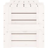  Kutija za pohranu bijela 91 x 40,5 x 42 cm od masivne borovine | Eponuda.com